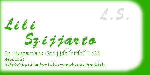 lili szijjarto business card